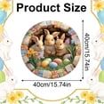 thumbnail image 3 of "Pink Easter 3D Visual Rug 40x40cm Faux Cashmere by Miyuadkai Custom Easter Bunny Round Rug Personalized 3D Effect Easter Day Carpet for Living Room Bedroom", 3 of 7