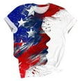thumbnail image 5 of successthop 4th of July Clothes for Women Flags Loose Plus Size Crewneck Shirt Festival T Shirts Short Sleeve Tops XL, 5 of 5