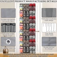 thumbnail image 4 of ZOWWKLLY Over the Door Shoe Organizer, Hanging Shoes Organizer with 40 Breathable Mesh Pockets, Large Capacity Shoe Rack for Closet, Non-woven Fabric Space Saving Hanging Storage Holder,Grey, 4 of 7