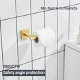 thumbnail image 2 of Soporte para papel higiénico, dispensador de papel higiénico, soporte para rollo de baño, montaje en la pared, acero inoxidable dorado cepillado, 2 of 4