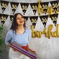 thumbnail image 3 of 3 Pack 18Th/30Th/40Th/50Th/60Th Birthday Or Wedding Anniversary Party Decorations Pennant Banner, Black Golden Banner Triangle Flag -Style2;, 3 of 5