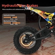 3000W(Peak)37MPH Electric Dirt Bike for Teens Adults,14/12 Fat Tire Off-Road EBike with 48V23AH Removable Battery,Hydraulic Brakes,Steel Frame Mountain Trail for Age 13+UL2849