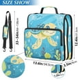 thumbnail image 4 of 3 Ring Zipper Binder with Shoulder Strap Waterproof Trapper Keeper 2 Inch D-Ring 500 Sheets Capacity Cute Turtle Swimming, 4 of 7