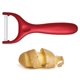 thumbnail image 3 of Juego de peladores Comfygrip, mangos ergonómicos, hojas ultra afiladas, herramientas de cocina de cerámica duraderas, 2 piezas, color rojo, 3 of 5