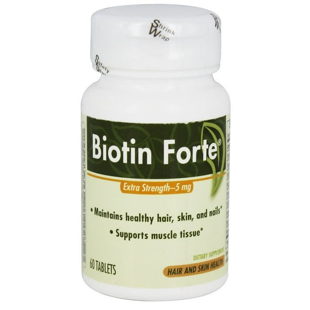 Enzymatic Therapy - Biotin Forte Extra Strength 5 mg. - 60 Tablets - Enzymatic Therapy - Biotin Forte Extra Strength 5 mg. - 60 Tablets -