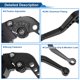 thumbnail image 4 of Palancas de freno y embrague cortas únicas para Kawasaki Z1000SX/NINJA 1000/Tourer 2011-2016, ajustables en 6 posiciones, palanca de freno de manillar de motocicleta de aleación de aluminio negra, 4 of 7
