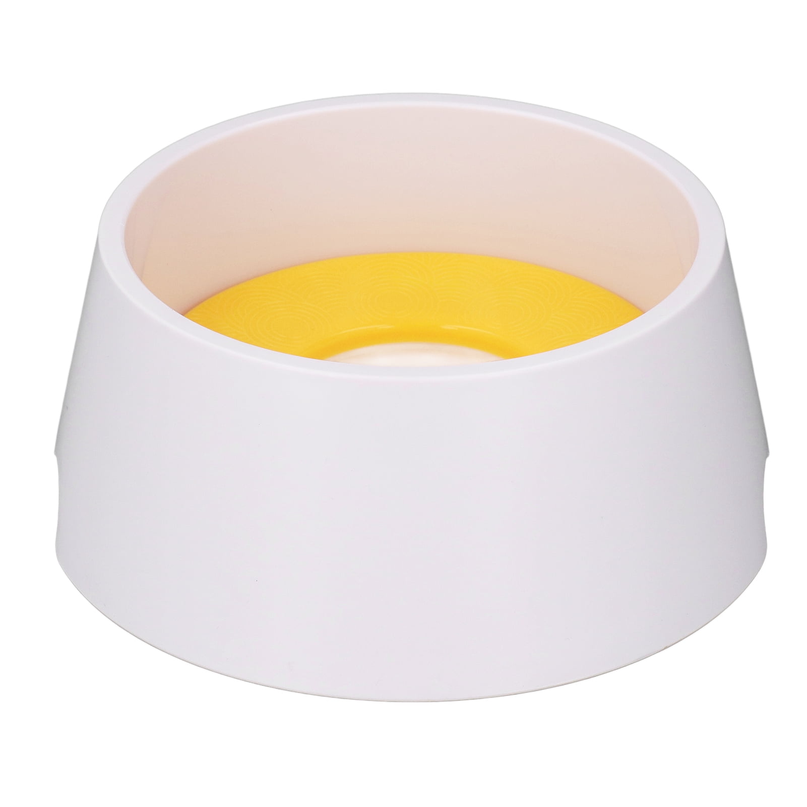 Nieyigj Premium Pet Slow Water Feeder Bowl, Splash Proof & Prevent Slip Raised Water Dispenser, Interactive Dog & Cat Slow Drinking Bowl, Bright Yellow (8.66 in / 22 cm)