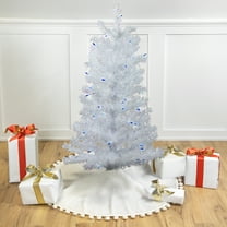Northlight 3' Pre-Lit White Medium Pine Artificial Christmas Tree - Blue Lights
