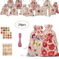 thumbnail image 1 of Promotion Sale! Nomeni Christmas Decorations Pattern Calendar Bag Bundle Bag Gift Linen Candy Christmas 124 Cotton Advent Home Decor, Home Calendar Clearance Sale, 1 of 5