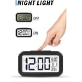thumbnail image 3 of Reloj despertador digital LED con retroiluminación, repetición de alarma, calendario silencioso, relojes de mesa electrónicos de escritorio, reloj de escritorio (negro), 3 of 4