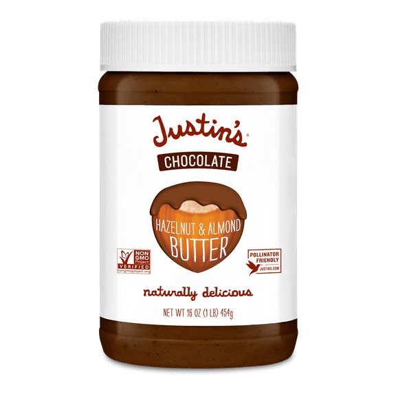 Justin's No Stir, Gluten-Free Chocolate Hazelnut Almond Butter, 16 oz Jar