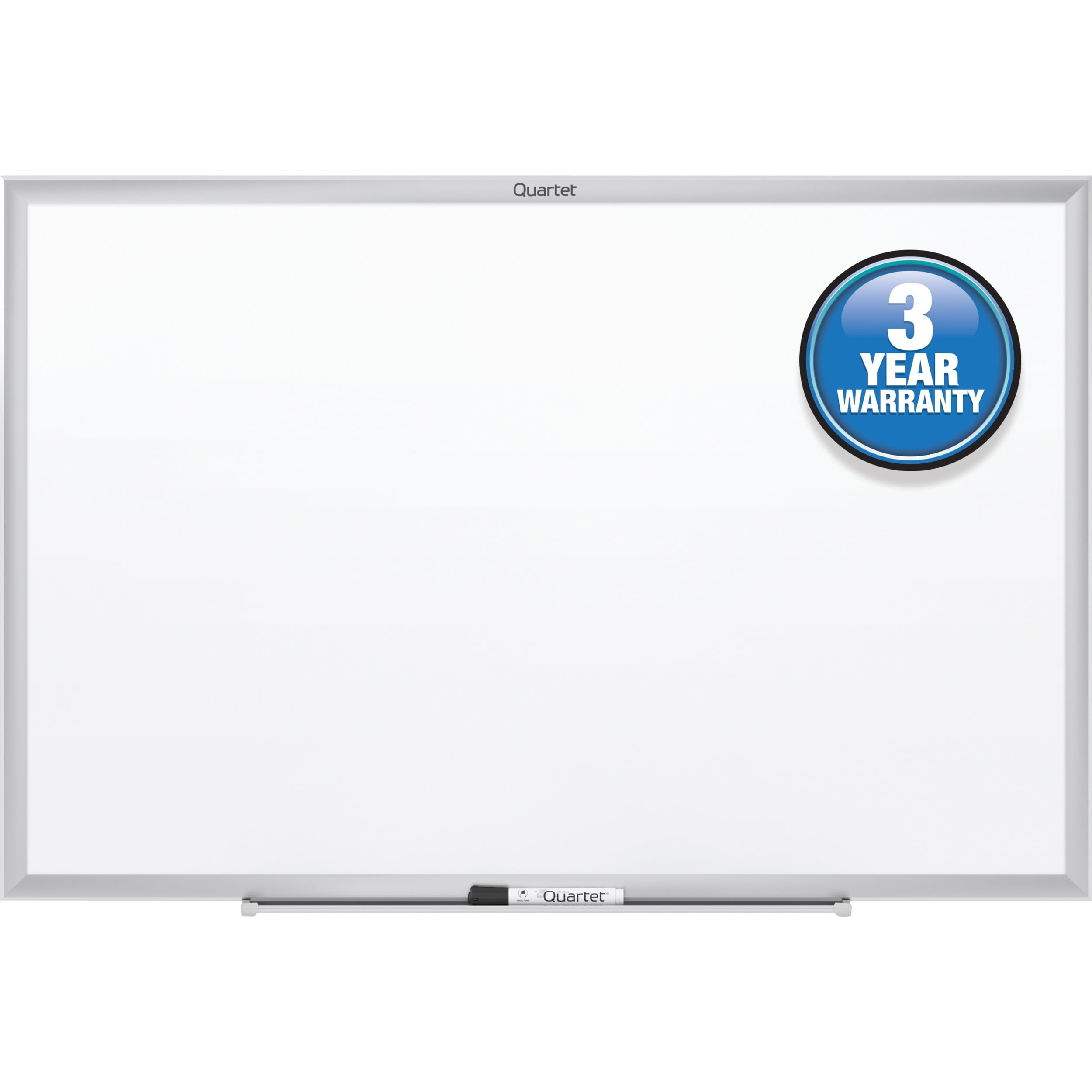 Quartet Classic Total Erase Dry-Erase Board, 24" x 18" (2' x 1.5'), Silver Aluminum Frame