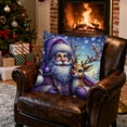 thumbnail image 3 of Christmas Tree Decor Purple Santa Tree Candle Wreath Pillowcase, 3 of 6