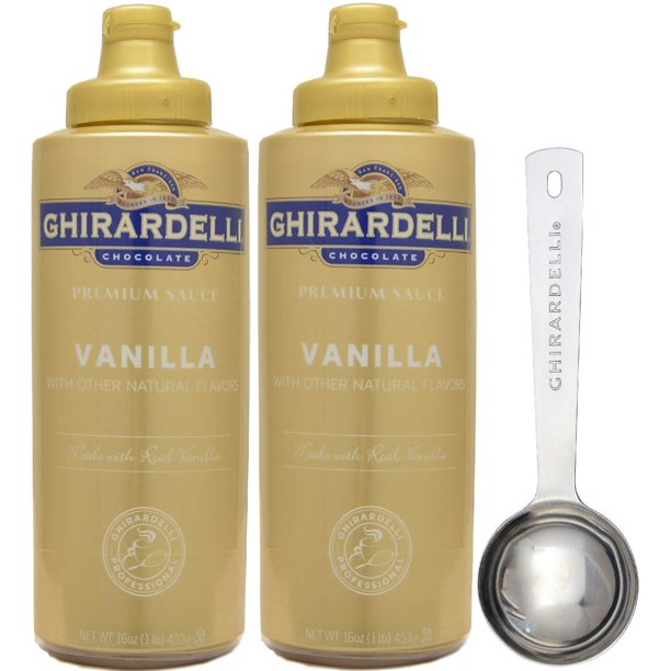 Ghirardelli Vanilla Sauce, 16 Ounce Squeeze Bottle (Pack 2) with