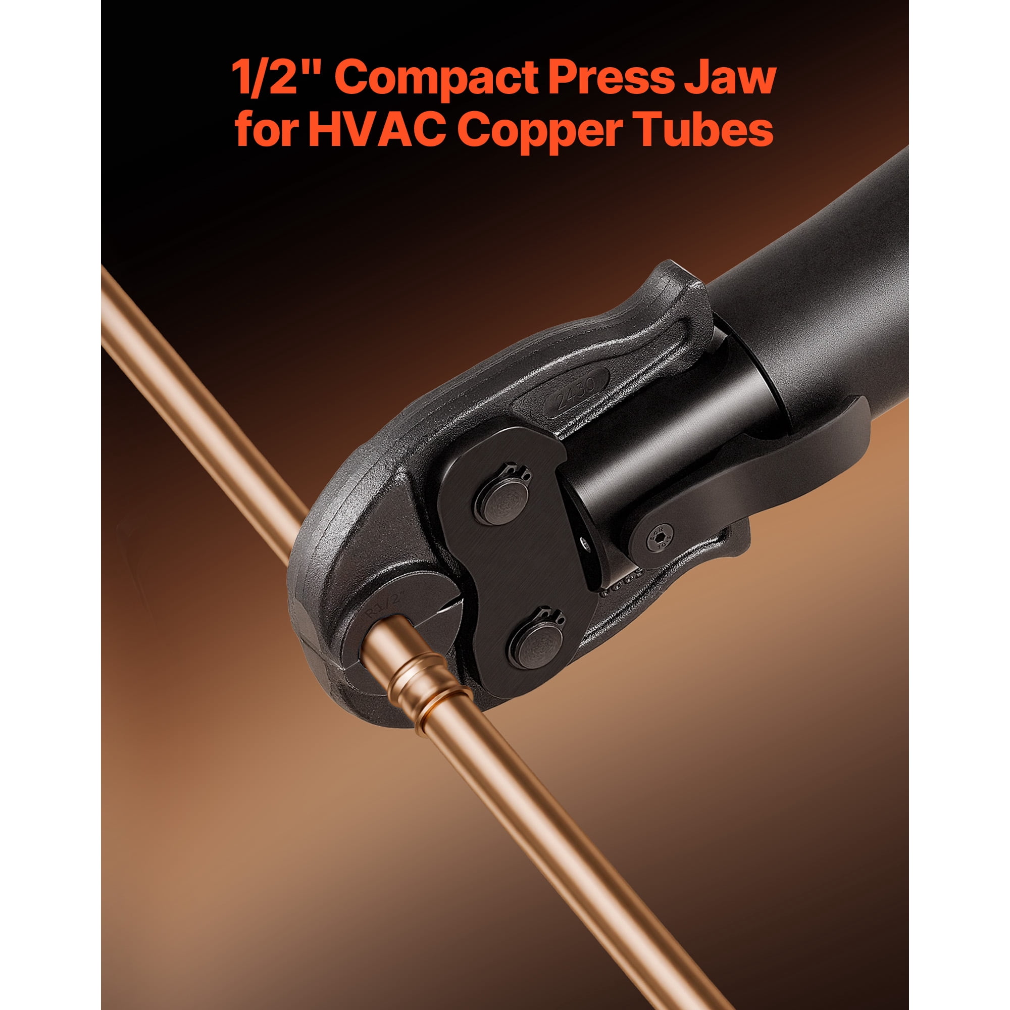 KFFKFF 1/2" Press Jaw for Compact Press Tools, Hardened Steel Construction for High-Pressure HVAC/R Applications - Compatible with 24KN Tools for Copper Pipe Connections