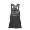 thumbnail image 1 of Thread Tank Auntie In The Making Women's Fashion Sleeveless Flowy Racerback Tank Top Charcoal X-Large, 1 of 5