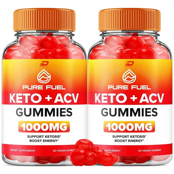 (2 Pack) Pure Fuel Gummies - Pure Fuel Apple Cider Vinegar Gummy Supplement for Energy - Pure Fuel Keto Gummies Dietary Supplement (120 Gummies)