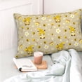 thumbnail image 4 of Pofeuu Cute Bee Gnomes Print Polyester Microfiber Plush Pillowcases, Super Soft and Cozy Pillow Case Covers with Envelop Closure（Pillow core not included）-20"x30", 4 of 6