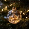 thumbnail image 7 of Glowing Christmas Story Ornament with Warm LED and 3D Mini Holiday Scene Glowing Christmas Story Ornament, 3D Mini Scene, Warm LED Glow, Ready To Hang, Tree And Wreath Decor, 7 of 7