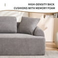 thumbnail image 6 of 103" Wide Comfortable Crochet Yarn 4 Seater Combined Sofa, Full Sponge Compression Sofa with 4 Pillows for Living Room Bedroom Office, No Need Assembly, Gray, 6 of 8