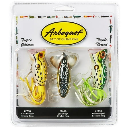 UPC: 0027004205811 | Arbogast Triple Threat Classic Fishing Lure Hard bait Topwater Assortment