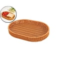 thumbnail image 1 of Woven Bread Basket, Imitation Wicker Fruit Baskets Rattan Bread Basket with Handles for Food Serving, Display, Vegetables, Home Kitchen, Restaurant, Outdoor, 1 of 6