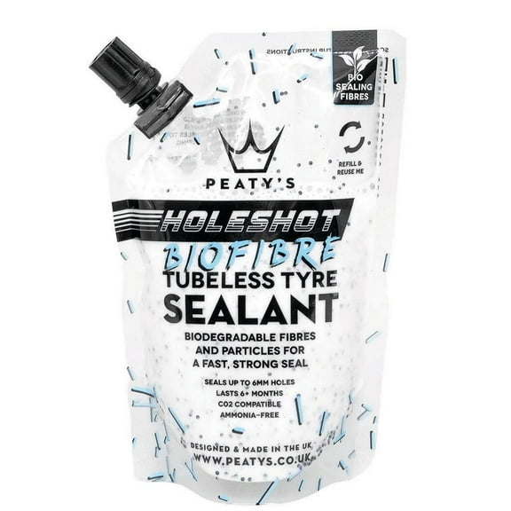 Peaty's Holeshot BioFibre Tubeless Tire Sealant, 120ml Pouch