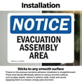 thumbnail image 2 of (2 Pack) Evacuation Assembly Area OSHA Notice Sign 18 Inch X 12 Inch Vinyl Label Decal Sticker Weather Resistant, UV Protected for Workplace, Business, and Construction Site, Made in, 2 of 6