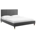 thumbnail image 2 of Modway Peyton Performance Velvet Full Platform Bed in Charcoal, 2 of 10