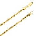 thumbnail image 2 of 2.8mm Polished 14k Yellow Gold Plated Twisted Rope Choker Chain Necklace, 18 inches, 2 of 7