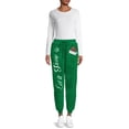 thumbnail image 2 of No Boundaries Juniors’ Christmas Faux Sherpa Joggers, 2 of 5