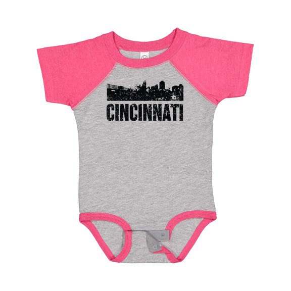Inktastic Cincinnati Skyline Grunge Boys or Girls Baby Bodysuit