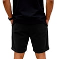 thumbnail image 5 of LWavelet Men's Corduroy Casual Shorts Drawstring Elastic Waist Plain Pocket Retro Streetwear Shorts Black XL, 5 of 5