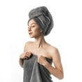 thumbnail image 7 of Hencely 2-Pack Turkish Cotton Hand Towels – 16x28 in – Soft, Absorbent, Quick Dry – Gray, 7 of 7