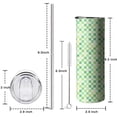 thumbnail image 5 of 20oz Green Yellow Checkerboard Checkered Pattern Skinny Tumblers Stainless Steel Tumbler with Lid and Straw,Vacuum Insulated Double Wall Travel Tumbler Cups with Cleaning Brush for Coffee,Tea, 5 of 6