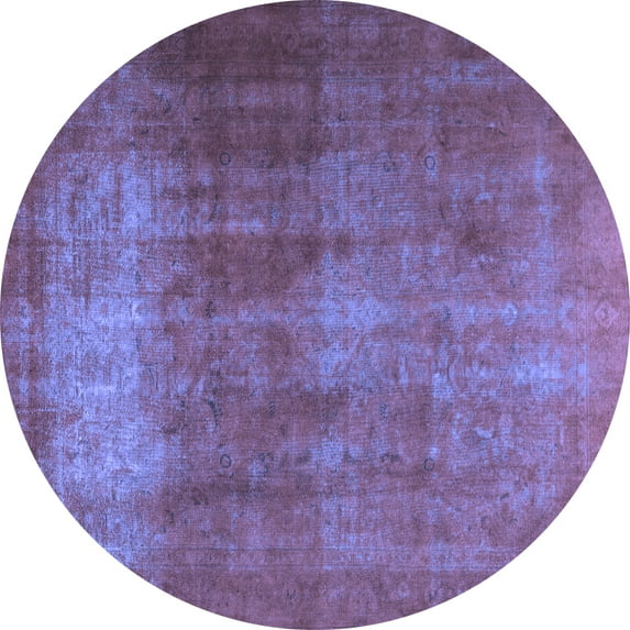 Ahgly Company Indoor Round Persian Blue Traditional Area Rugs, 8' Round