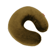 thumbnail image 2 of Bookishbunny Child Size or Small Adult Soft Memory Foam U Shape Travel Pillow Brown, 2 of 7