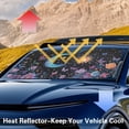 thumbnail image 3 of Yuyamidu Sun and Moon Car Sunshade for Windshield Sun Shade Car Interior Accessories Flower Automotive Sun Protection Visors Butterfly Car Windshield Cover, 3 of 7