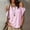 Pink, variant on ClodeEU Women's Cold Shoulder Striped Blouse,Round Neck Short Sleeve T-Shirt for Summer Black,Women's Plus L