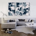 thumbnail image 2 of ARTCANVAS Blue Gray White Modern Rectangle Canvas Art Print - Size: 60" x 40" (1.50" Deep) (3-Piece), 2 of 9