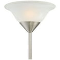thumbnail image 4 of 360 Lighting Jordan Modern Torchiere Floor Lamp with Side Lights 71 1/2" Tall Brushed Nickel Alabaster Glass Shade for Living Room Reading Bedroom, 4 of 10