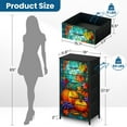 thumbnail image 3 of Dresser for Bedroom with 4 Storage Drawers Fall Garden Flag Autumn Rustic Farmland Yard Lawn Pumpkins Autumn Dressers Chest of Drawers Steel Framed Fabric Closet Organizers for Entryway, 3 of 7