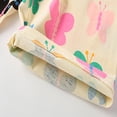 thumbnail image 5 of Baby Toddler Summer Short Sleeve Suit Short Sleeve Toddler Girl Clothes Little Girls Clothes Butterfly Round Neck T-Shirt Yellow Suit Kids Child 1Y-9Y, 5 of 6