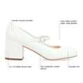 thumbnail image 4 of Journee Womens Okenna Low Heel Square Toe Pumps, Widths Available, 4 of 10