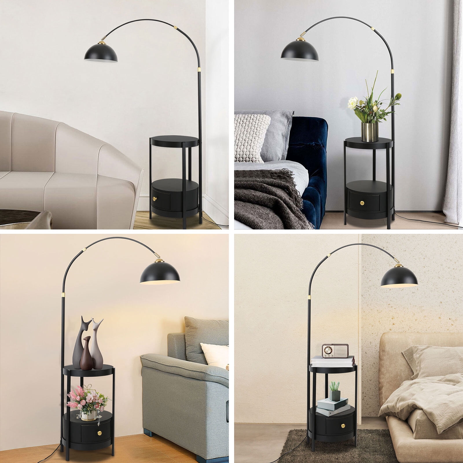 Modern Foot Switch Floor Lamp Standing Reading Light Bedroom Living Room Light W/o Bulb for Living Room