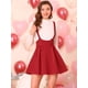 thumbnail image 3 of INSPIRE CHIC Faldas Con Tirantes De Cintura Alta Para Mujer Con Cordones Y Minifalda Con Tirantes rojo XS, 3 of 6