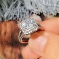 thumbnail image 3 of EOEMY Luxury 925 Silver Filled Wedding Ring Women Cubic Zircon Ring Sz 6-10-6, 3 of 6