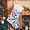 thumbnail image 7 of SKYSONIC Christmas Stocking Set of 2, Christmas Penguin Xmas Stockings and Plush Fur Cuff Stockings Fireplace Decorations for Family Holiday Xmas Party Decorations, 7 of 7