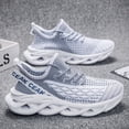 thumbnail image 3 of PLERISE Men's Breathable Woven Sneakers, Lightweight Comfortable Running Shoes with Supportive Sole for Walking, Hiking, Gym, and Everyday Casual Wear, 3 of 9