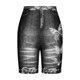 thumbnail image 4 of ICHUANYI Clearance Womens Imitation Denim Printed Leggings Capris High Waisted Elastic Pencil Sports Yoga Pants(Black, XXL) ICHUANYI WER2023080906255, 4 of 5